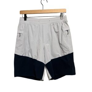 Lululemon men’s train to beach shorts size medium light blue and navy